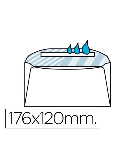 SOBRE ENGOMADO N.7 BLANCO COMERCIAL NORMALIZADO 120X176MM CAJA 500 UD