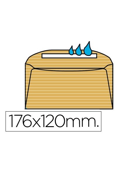 SOBRE ENGOMADO N.8 CREMA COMERCIAL NORMALIZAD 120X176MM  CAJA 500 UDS