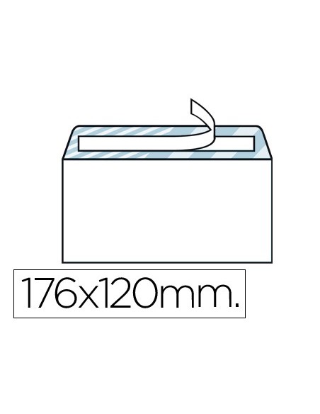 SOBRE N.9 BLANCO COMERCIAL NORMALIZADO 120X176MM TIRA SILICONA C.500