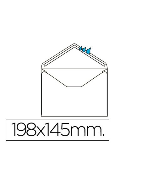 SOBRE ENGOMADO N.10 BL OFICIO PROLONG 145X198MM ENG.SOLAPA PICO C/500