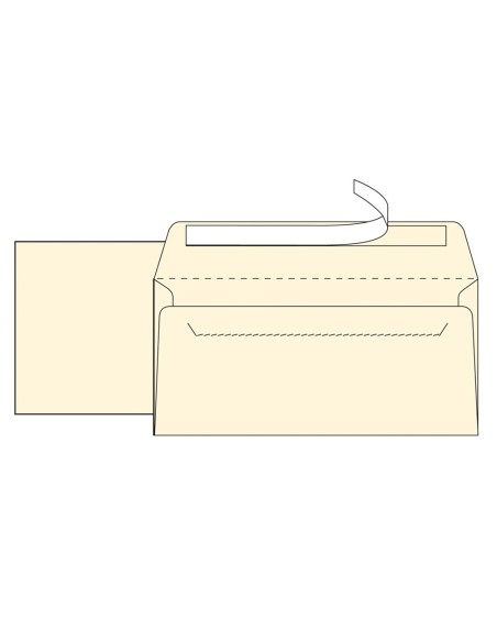 SOBRE VERJURADO AHUESADO 120 GR TIRA SILICONA 110X220MM CAJA 250 UDS.