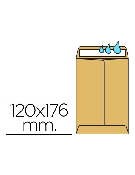 SOBRE BOLSA N.2 KRAFT SALARIOS 120X176 MM ENGOMADO CAJA 1000 UDS.