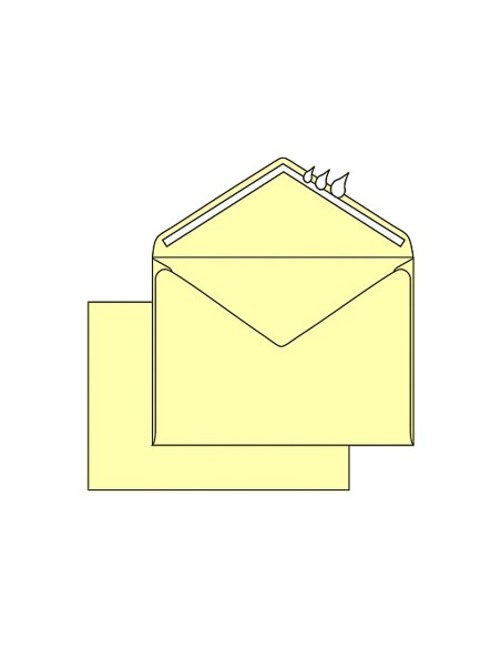 SOBRE ENGOMADO N.23 CREMA C6 114X162 MM  SOLAPA PICO CAJA 500 UDS.
