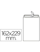 SOBRE BOLSA N.16 BLANCO C5 162X229 MM TIRA SILICONA CAJA 250 UDS.