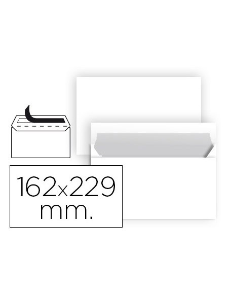 SOBRE LIDER.N 11 BLANCO DIN C5 162X229MM TIRA SILICONA 25UD.