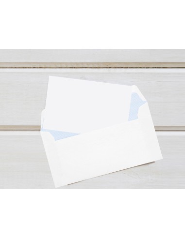 SOBRE LIDER.N 2 BLANCO DIN AMERICANO 110X220MM TIRA SILICONA 25UD.