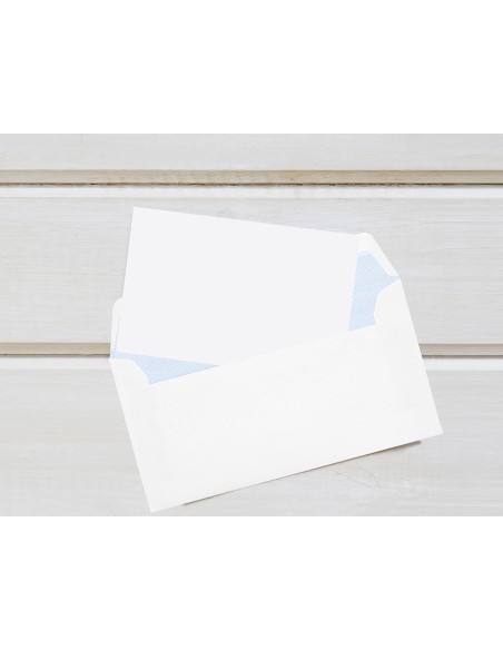 SOBRE LIDER.N 2 BLANCO DIN AMERICANO 110X220MM TIRA SILICONA 25UD.