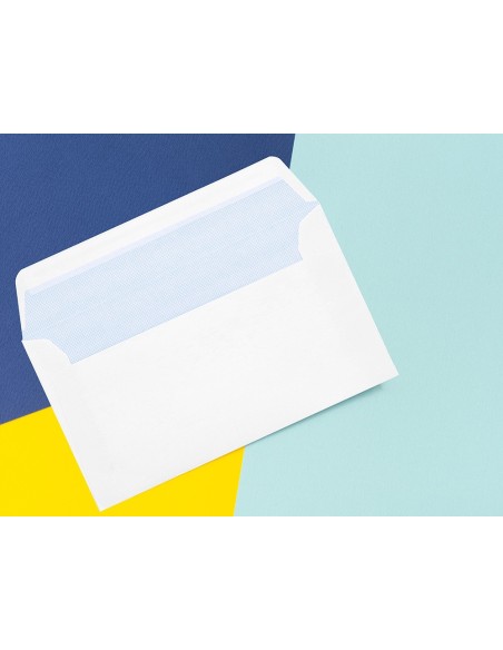 SOBRE LIDER.N 2 BLANCO DIN AMERICANO 110X220MM TIRA SILICONA 25UD.