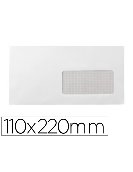 SOBRE LIDER.N 3 BLANCO DIN AMERICANO V/D 110X220MM SILICONA 25UD.