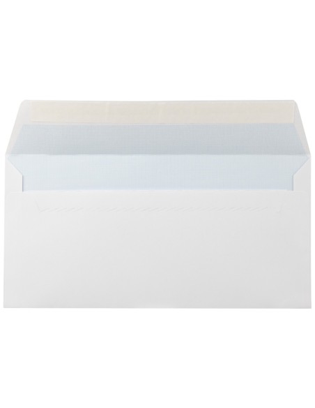 SOBRE LIDER.N 5 BLANCO AMERICANO 115X225MM TIRA SILICONA 25UD.