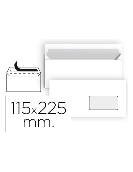 SOBRE LIDER.N 4 BLANCO AMERICANO V/D 115X225MMSILICONA 25UD.