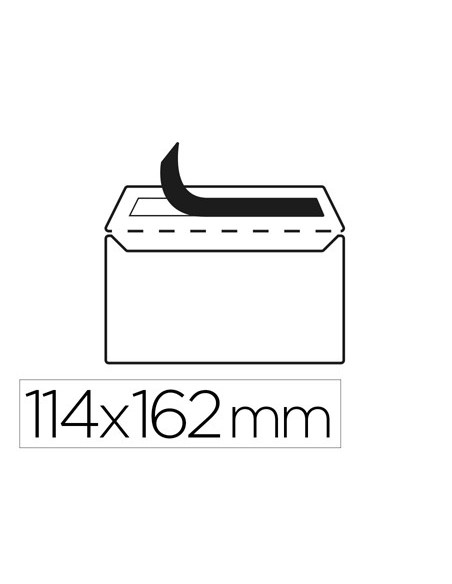 SOBRE LIDER.N 19 BLANCO C6 114X162MM TIRA SILICONA 25UD.