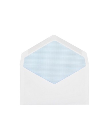 SOBRE BL.CON FONDO 95X162MM ENGOMADO SOLAPA PICO PQ.DE 25 UD.