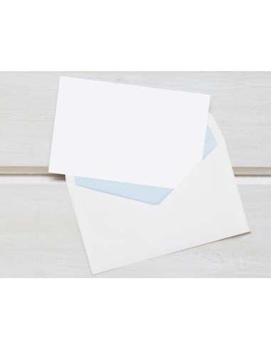 SOBRE BL.CON FONDO 95X162MM ENGOMADO SOLAPA PICO PQ.DE 25 UD.