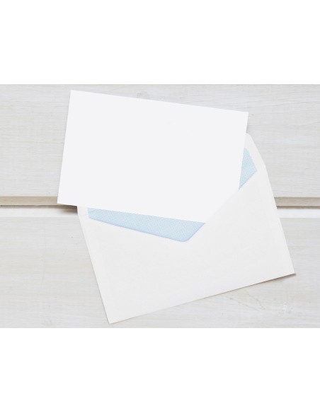 SOBRE BL.CON FONDO 95X162MM ENGOMADO SOLAPA PICO PQ.DE 25 UD.