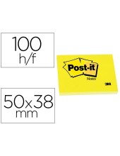 BLOC NOTAS ADH. POST-IT 50X38MM 100H. AM. NEON
