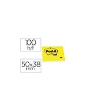 BLOC NOTAS ADH. POST-IT 50X38MM 100H. AM. NEON 2