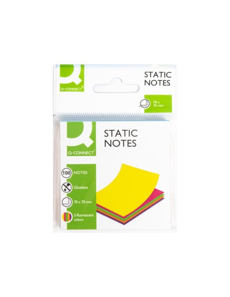 BLOC NOTAS ENCOLADO Q-CON. 70X70MM 5UD 100H. MAGNETICAS COL. SURT.