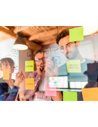 BLOC NOTAS ENCOLADO Q-CON. 70X100MM 5UD 100H. MAGNETICAS COL.SURT.