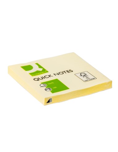 BLOC NOTAS ADH. Q-CON. 75X75MM 100H. AM.