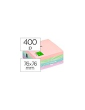 BLOC NOTAS ADH. Q-CON. 75X75MM 400H. COL. SURT. PASTEL 2