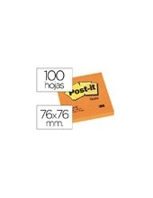 BLOC NOTAS ADH. POST-IT 76X76MM 100H. NJ.NEON 2