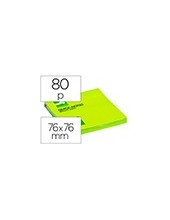 BLOC NOTAS ADH. Q-CON. 75X75MM  80H. VE.NEON 2