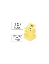 BLOC NOTAS ADH. POST-IT 76X76MM Z-NOTES 100H. AM. 2