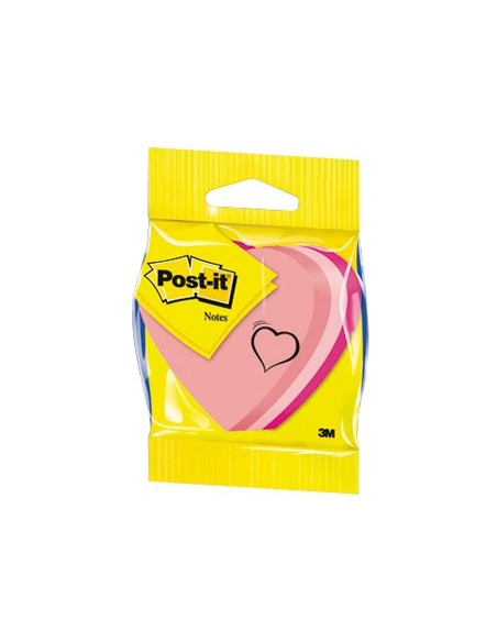 BLISTER PAPELERIA 3M 2007H CUBO NOTAS POST-IT TROQUELADO CORAZON 3 CO