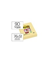 BLOC NOTAS ADH.POST-IT SUPER STICKY 51X76MM 90H. AM. NEON 2