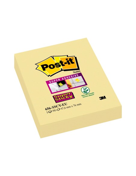 BLOC NOTAS ADH.POST-IT SUPER STICKY 51X76MM 90H. AM. NEON