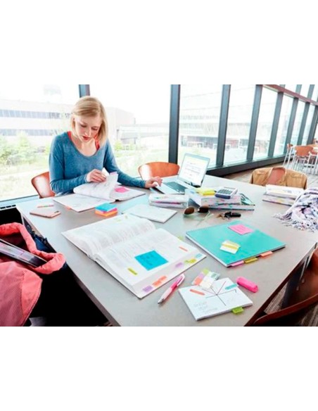 BLOC NOTAS ADH. QUITA PON POST-IT MININOTAS 15 X 50MM 50H. PK. 5 UD.