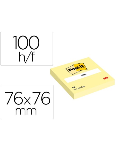 BLOC NOTAS ADH. QUITA PON POST-IT 76X76MM 100H. AM. RETRAC INDIVI.