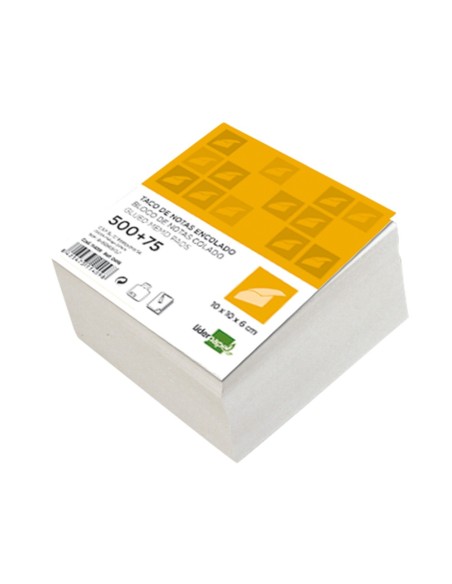 TACO PAPEL ENCOLADO LIDERPAPELBLANCO 10X10X6 CM 575H