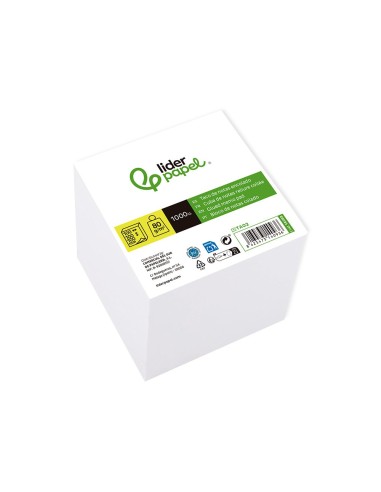 TACO PAPEL ENCOLADO LIDERPAPELBLANCO 10X10X10 CM 1000H