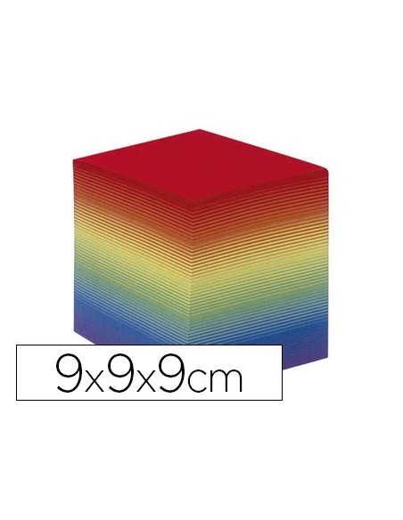 TACO PAPEL ENCOLADO ARCOIRIS 680H.RECI. 90 G/M2 90X90X90MM.236003Q