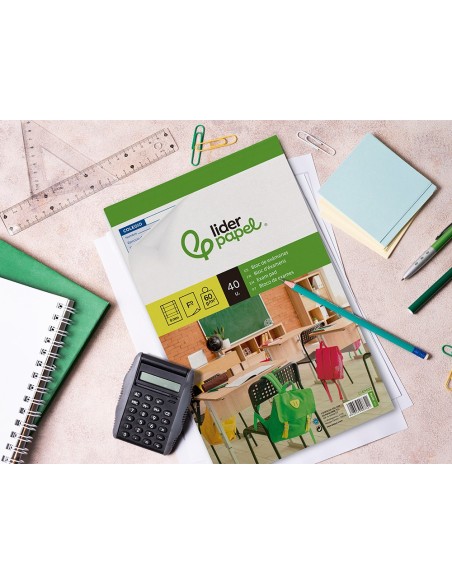 BLOC ESP. LIDERPAPEL EXAMENES FL. MILIMETRADO 40H.