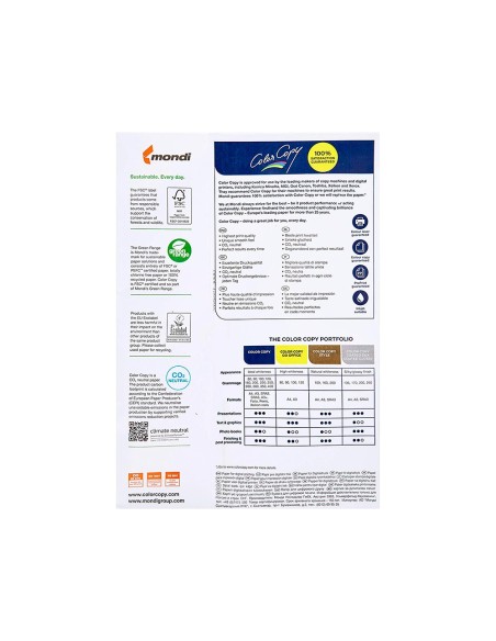 PAPEL FOTOCOP.COLOR COPYDIN A4 160 GRAMOS PAQUETE 250 H.