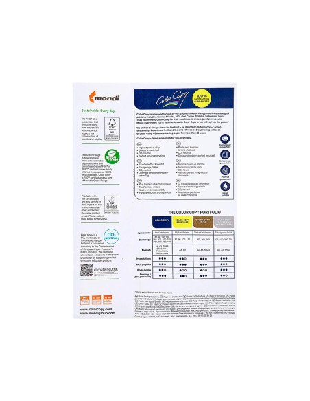 PAPEL FOTOCOP.COLOR COPYDIN A4 200 GRAMOS PAQUETE 250 H.
