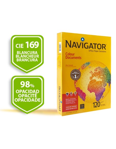 PAPEL FOTOCOPIADORA NAVIGATOR DIN A3 120 GRAMOS PAQUETE 500 H.