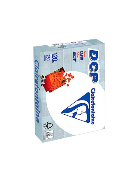 PAPEL FOTOCOPIADORA CLAIREFONTAINE DIN A4 120 GRAMOS PAQUETE 250H.
