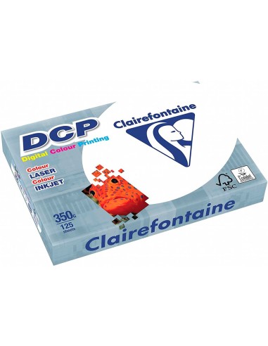 PAPEL FOTODOPIADORA CLAIREFONTAINE DIN A4 350 GRAMOS PAQUETE 125H.