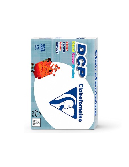 PAPEL FOTOCOPIADORA CLAIREFONTAINE DIN A4 250 GRAMOS PAQUETE 125H.