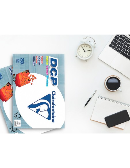 PAPEL FOTOCOPIADORA CLAIREFONTAINE DIN A4 250 GRAMOS PAQUETE 125H.