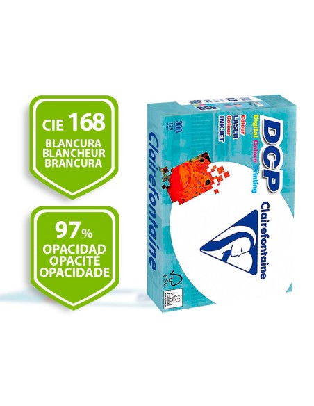 PAPEL FOTOCOPIADORA CLAIREFONTAINE DIN A4 300 GRAMOS PAQUETE 125H.