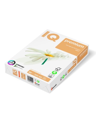 PAPEL FOTOCOPIADORA IQ PREMIUM DIN A3 80 GRAMOS PAQUETE DE 500 HOJAS