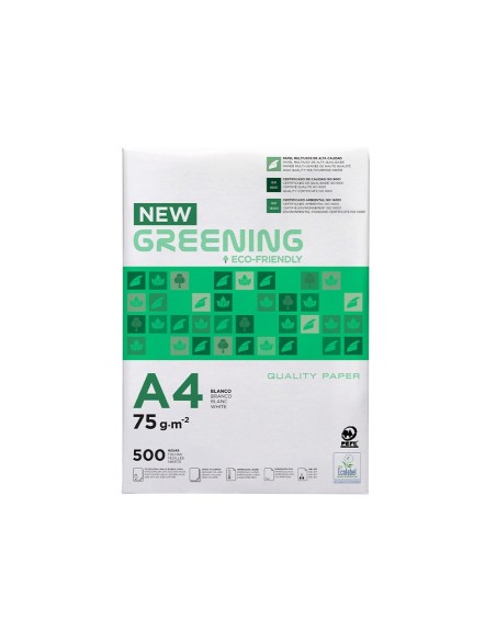 PAQ. PAPEL GREENING A4 75 GRAMOS PQ. 500 H. ECO-ECF