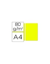 PAPEL COLOR DIN A4 80 GR AMARILLO LIMON PAQUETE 100 H. 2