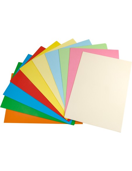 PAPEL COLOR DIN A4 80 GR PAQUETE 100 H.25 COL.SURT.