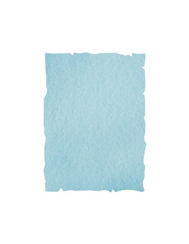 PAPEL COLOR LIDERPAPEL PERGAMINO BORDES A4 165G/M2 AZUL PACK 25 HOJAS